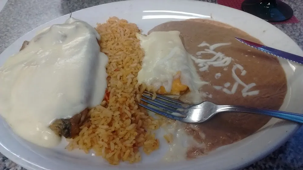 Puebla Combo Plate with Stuffed Poblano and Enchilada